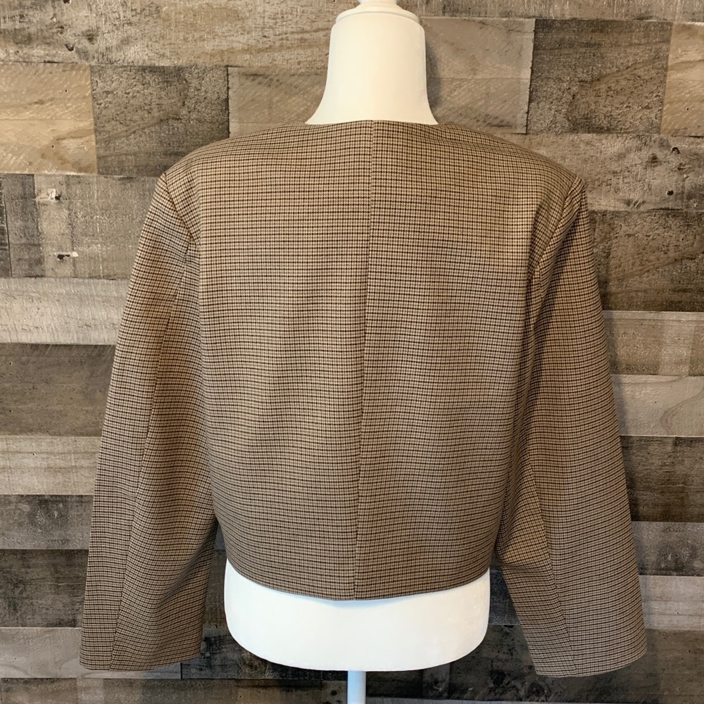 H&M Houndstooth Jacket with gold buttons Size M - Picture 2 of 16